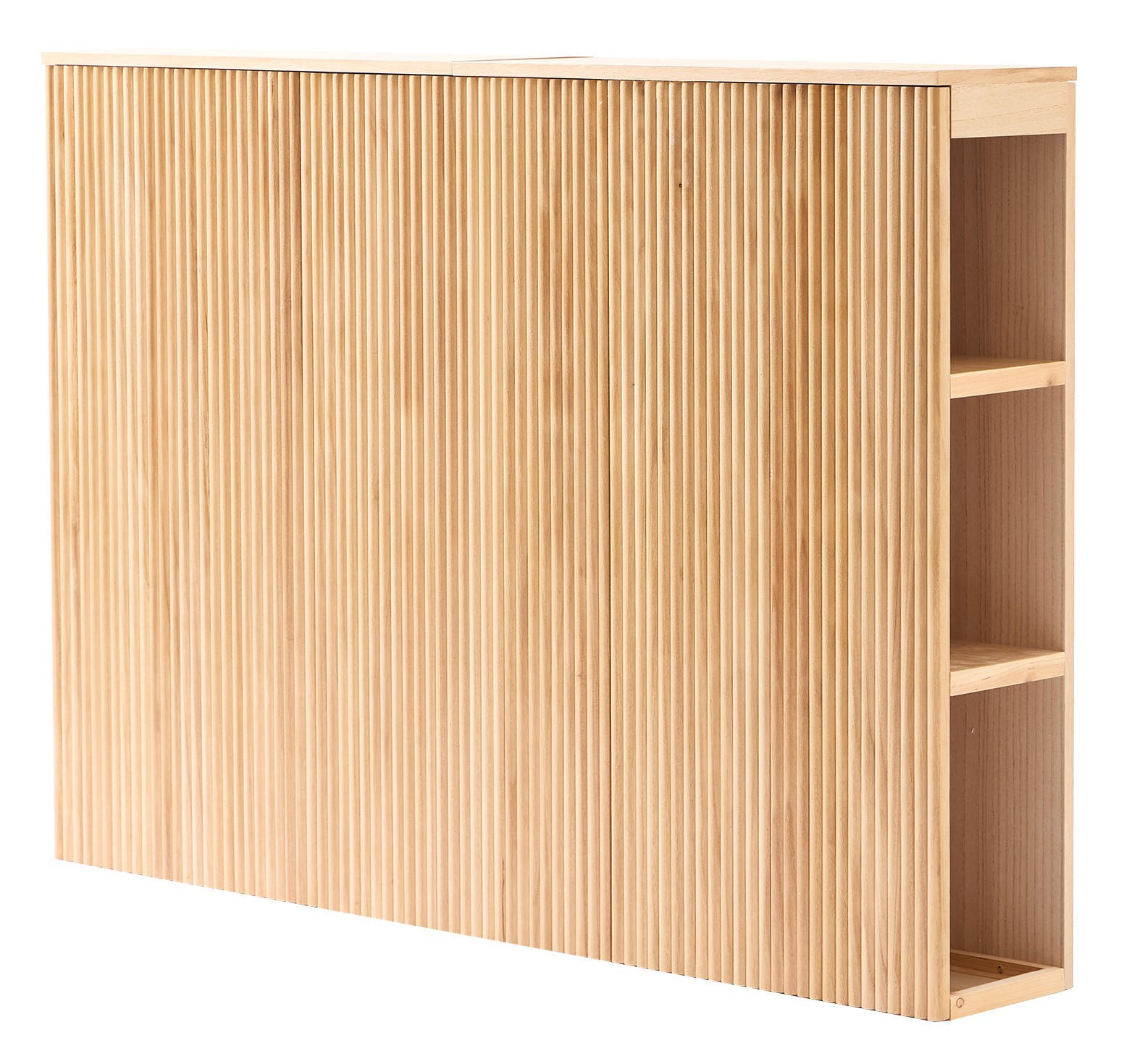 BETTKOPFTEIL Rechteckig 140 cm Holz - Braun, Holz (140/100/24cm) - Nordlys