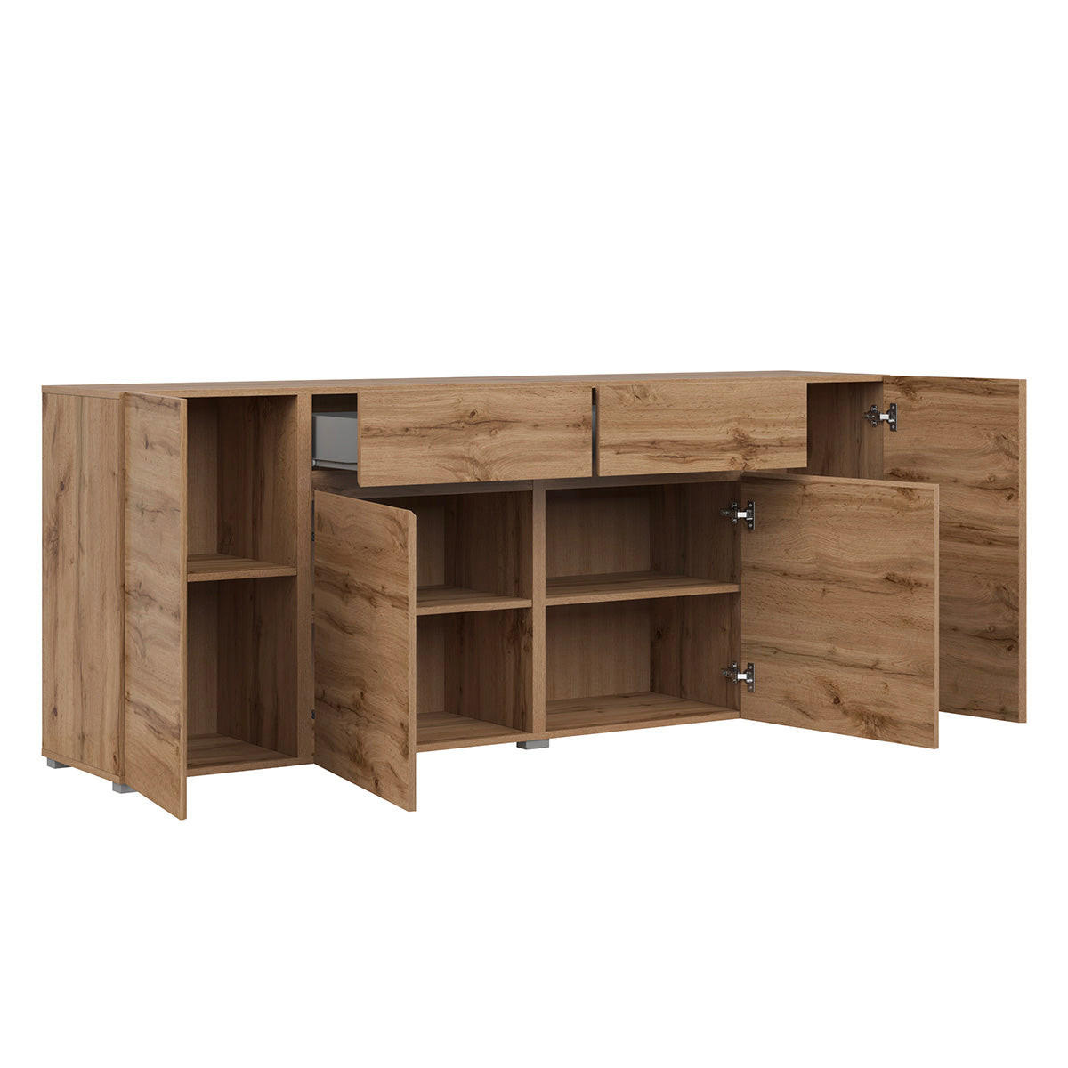 ŠIROKÁ KOMODA Maxis Drevo - hnedá, kompozitné drevo (195/78/40cm) - Petits-meubles