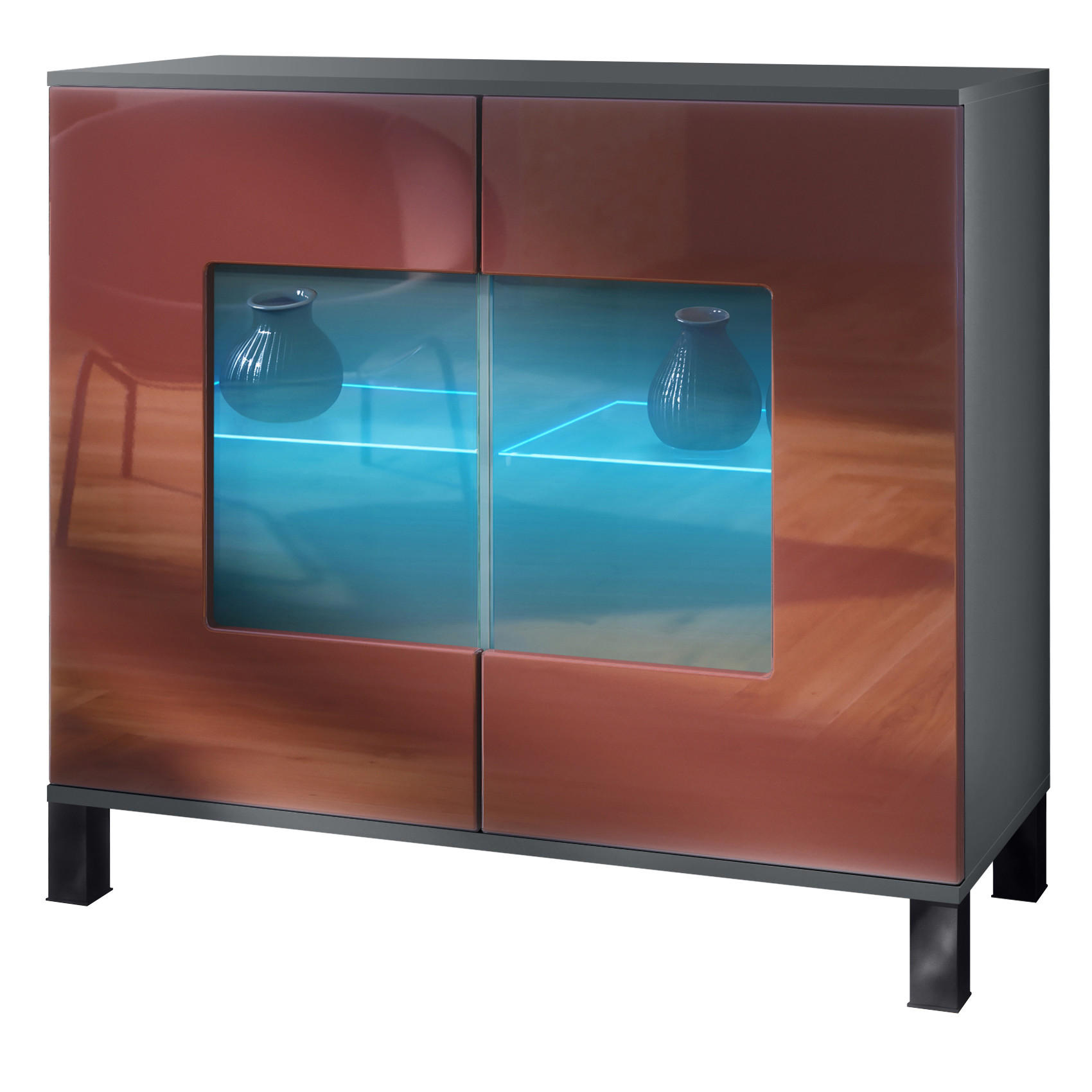 Vladon KOMMODE Bordeaux 93cm × 35cm × 85cm