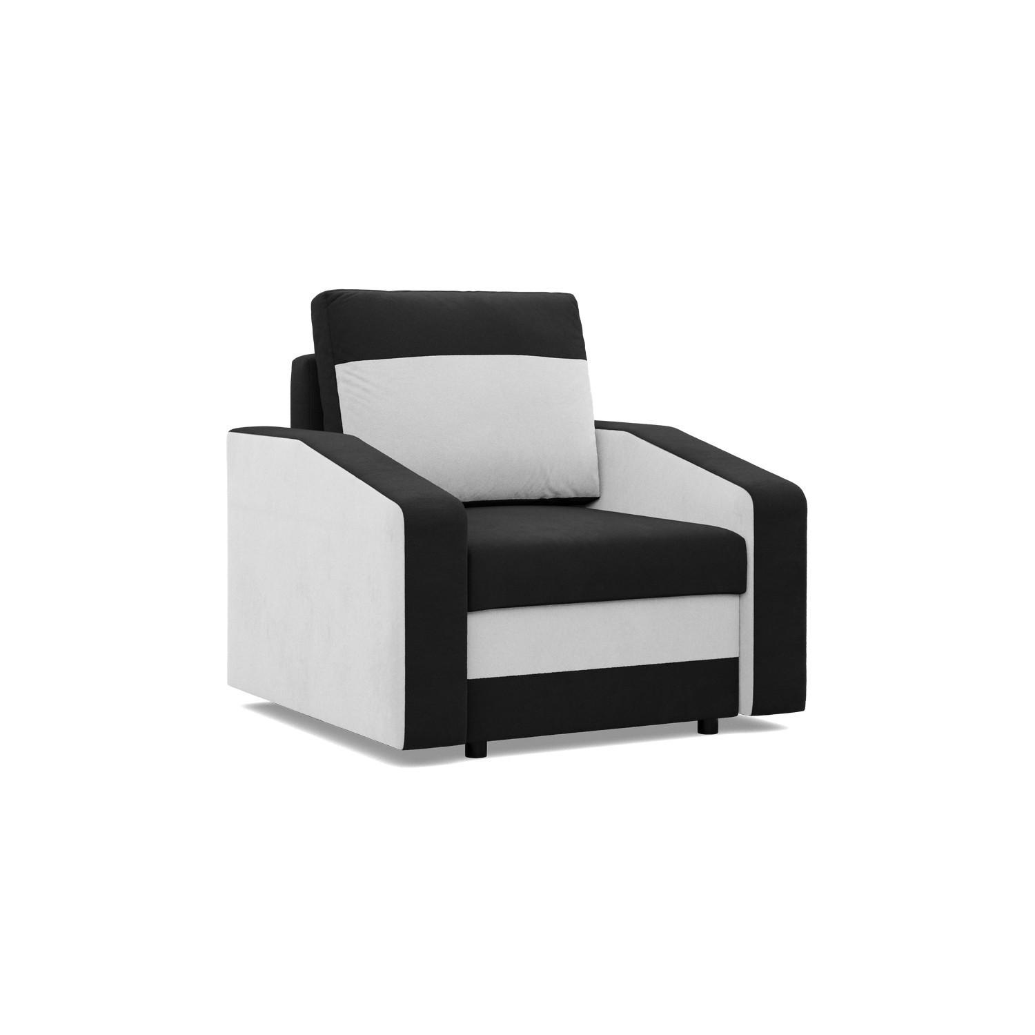 LOUNGESESSEL ORION, BONELL, Schwarz + Weiß - Schwarz/Weiß, Textil (83/92/92cm)