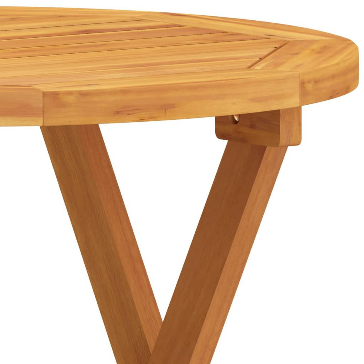 BISTROTISCH Ø46/47 Cm Massivholz Akazie - Braun, Holz (46/46/47cm) - vidaXL