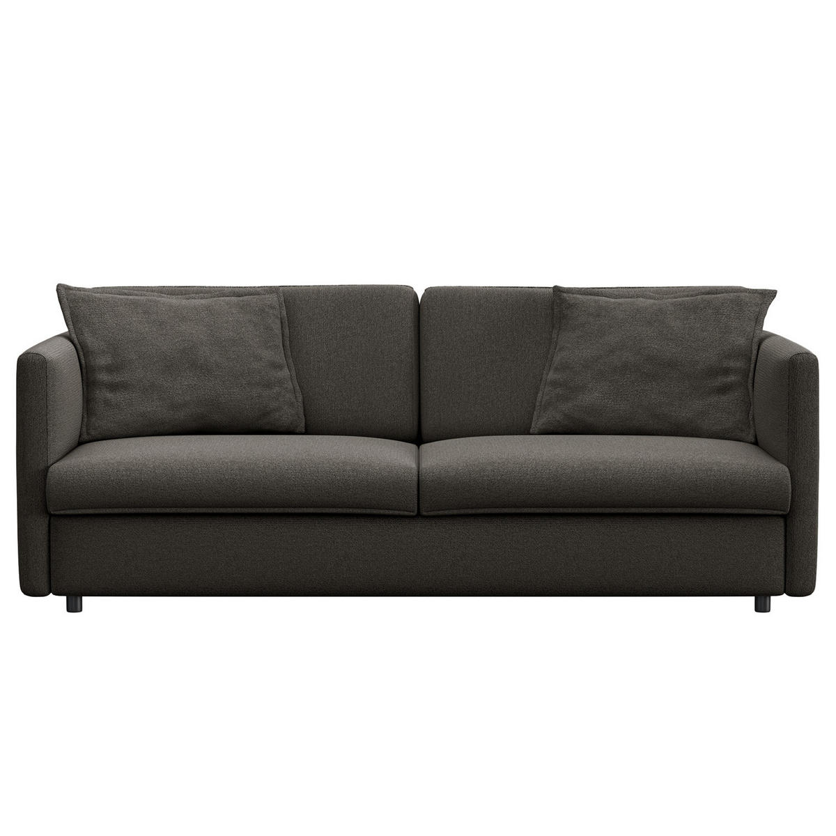 3-SITZER SOFA - Anthrazit/Schwarz, Kunststoff/Textil (219/84/117cm) - home24