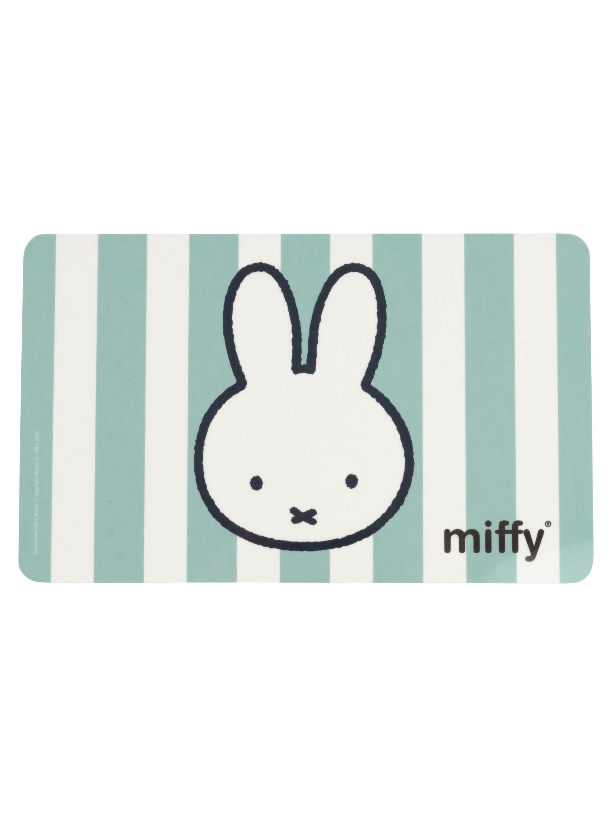 BRETTCHEN Miffy Hase Streifen Blau/Weiß 14,5 x 23,5 cm - Blau, Kunststoff (14.5/23.5cm) - United Labels