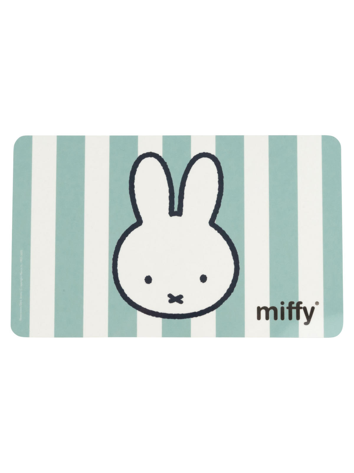 BRETTCHEN Miffy Hase Streifen Blau/Weiß 14,5 x 23,5 cm - Blau, Kunststoff (14.5/23.5cm) - United Labels