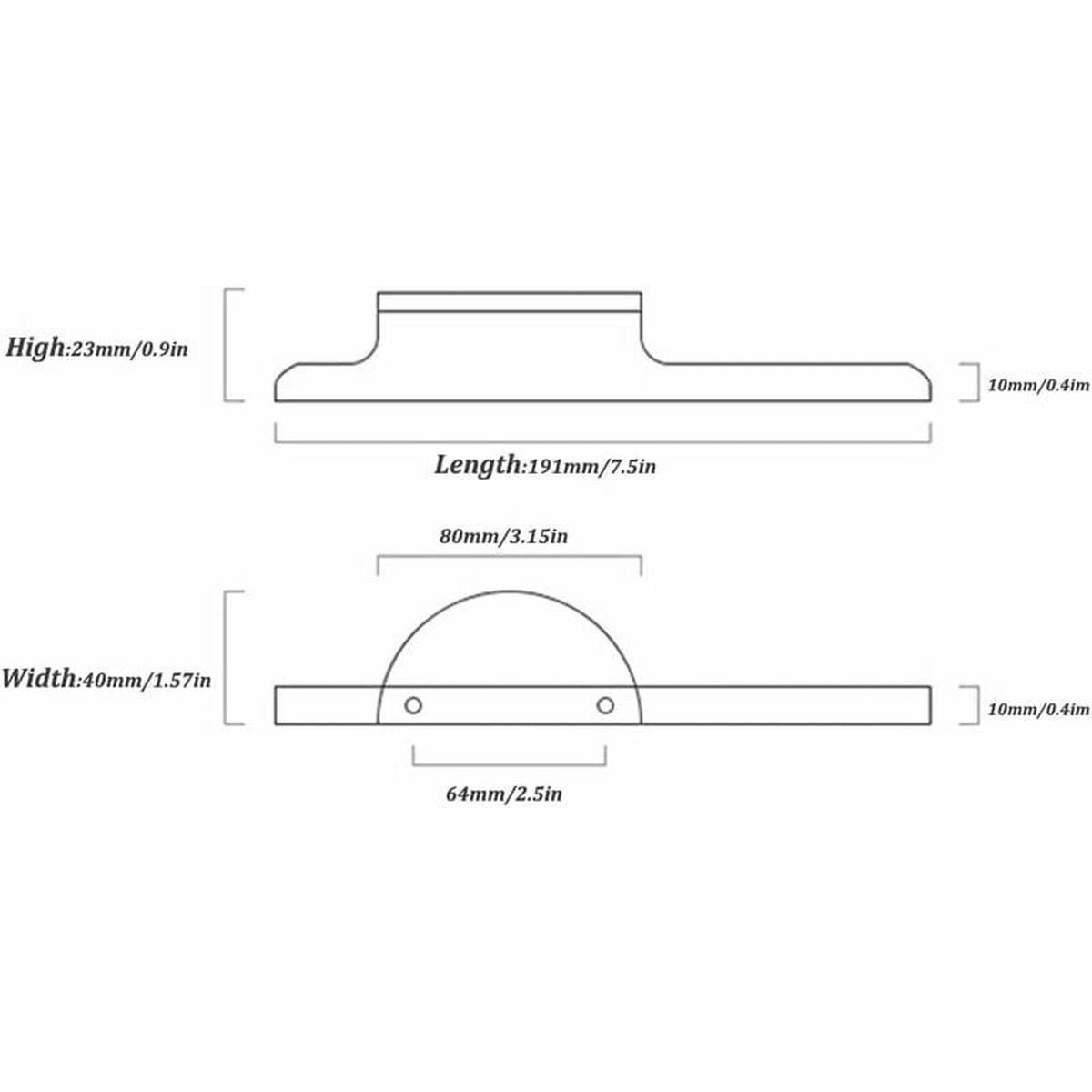 MÖBELGRIFF Gold 2er-Set 64 mm - Schwarz, Metall (2.2/2.2/19cm)