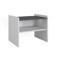 LAVICE DO JÍDELNY DO ROHU Roman Bílá/antracitová - bílá, kompozitní dřevo (53.5/45.5/41.1cm) - Vicco