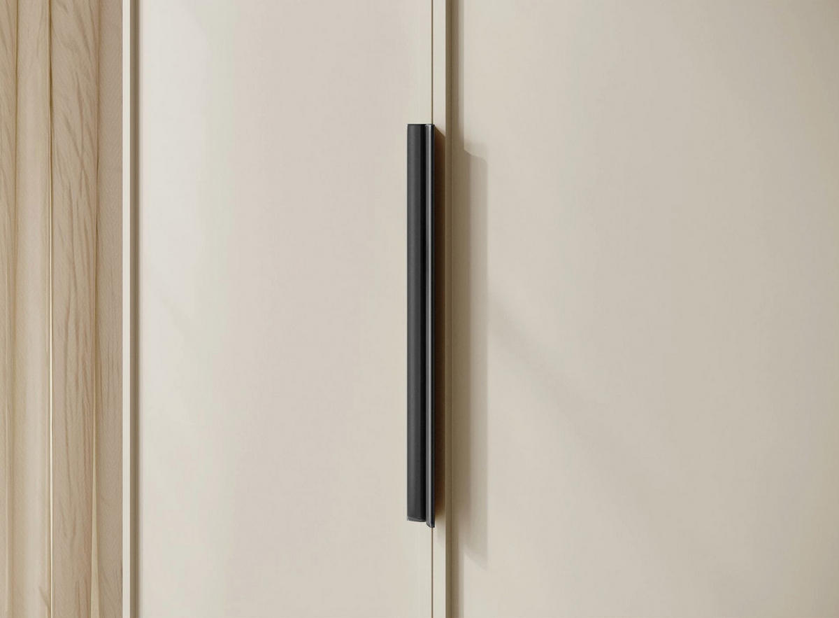 KLEIDERSCHRANK Frame Greige 100 cm - Taupe/Goldfarben, Holzwerkstoff/Metall (100/200.5/57cm) - Selsey
