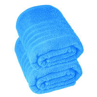 BADETUCH London Capri Blau 2er Set 100x150 - Pastellblau, Textil (100/150cm) - Lashuma