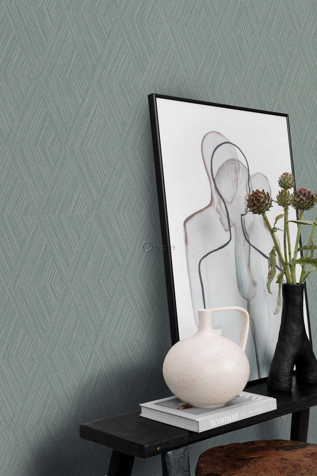 TAPETE 3D-Muster 50 x 900 cm - Grau, Papier (50/900cm) - Origin Wallcoverings