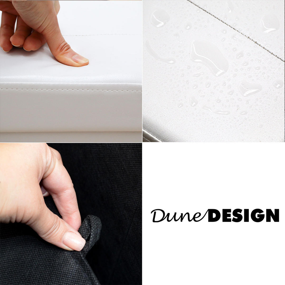 SITZBANK mit Stauraum, 110 cm, 120 Liter, Weiß - Weiß, Kunststoff (38/38/110cm) - Dunedesign