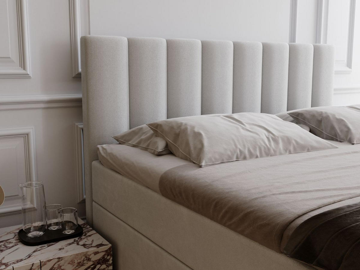 BOXBETT Mocca 180x200 Grau - Grau, Holz/Textil (180/200cm) - Graingold