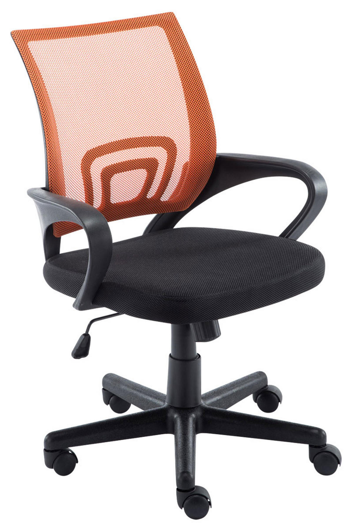 BÜROSTUHL Genf mit Netzbezug, Orange - Orange, Kunststoff/Textil (56/100/54cm) - TPFLiving