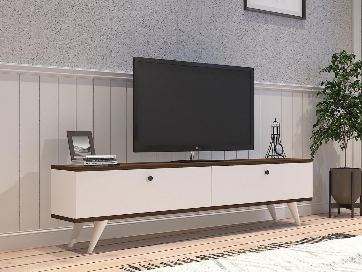TV-MÖBEL Parlak Weiß - Weiß, Holz (160/35/25cm) - Habitat Garten