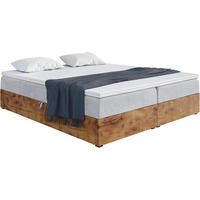 BOXSPRINGBETT LOFTY BOX - Hellgrau, Holzwerkstoff (200/220cm) - Meblini