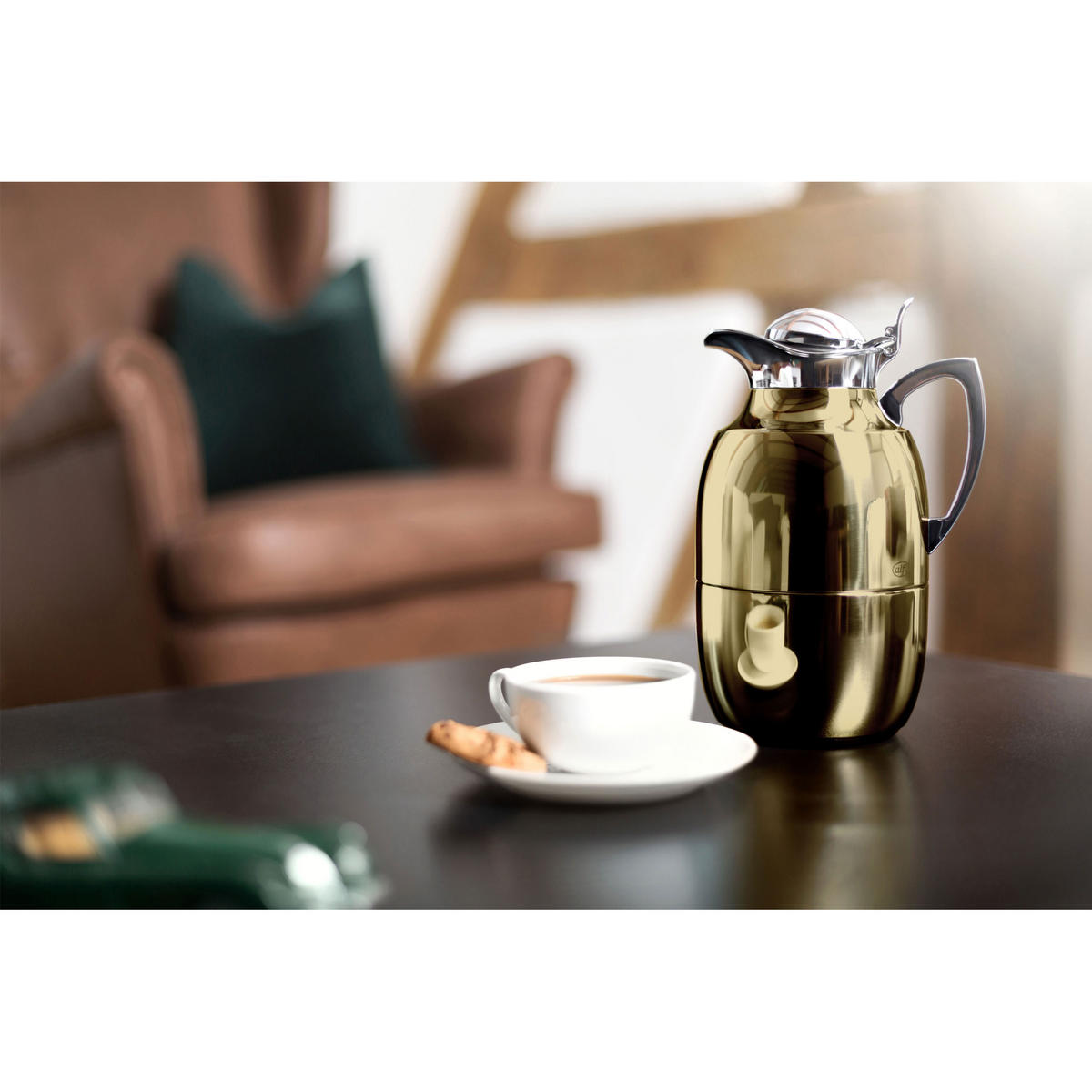 ISOLIERKANNE JUWEL s/s gold plated 1 L - Goldfarben, Metall (1L) - Alfi