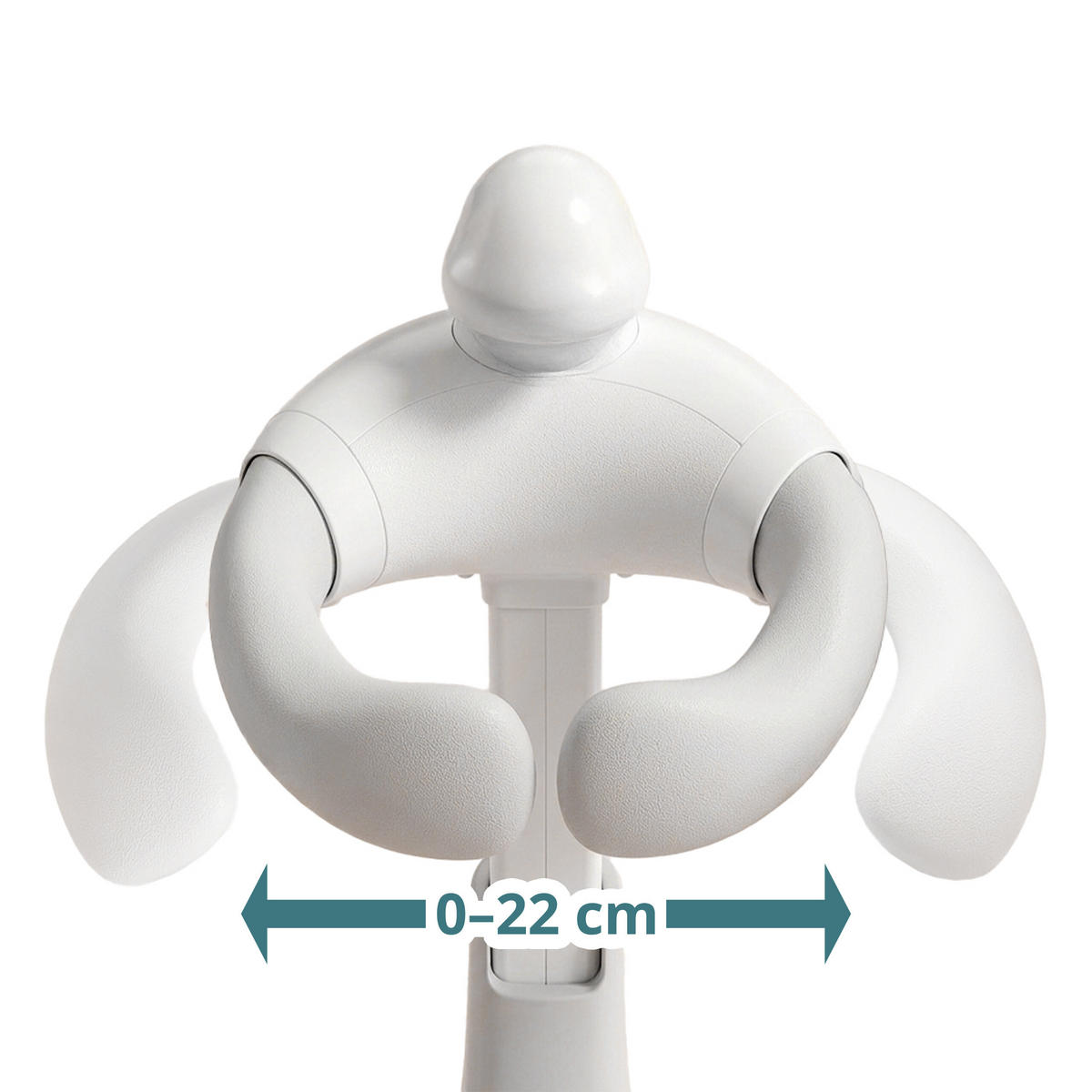 DUSCHSTÄNDER Weiß Grau Orange Baby höhenverstellbar klappbar 67 cm - Grau, Kunststoff (50/40cm) - Relaxdays