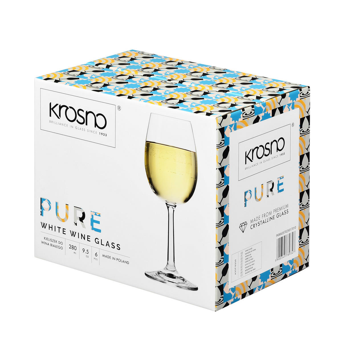 WEISSWEINGLÄSER 6er-Set 280 ML - Transparent, Glas (0.25L) - Krosno Glass