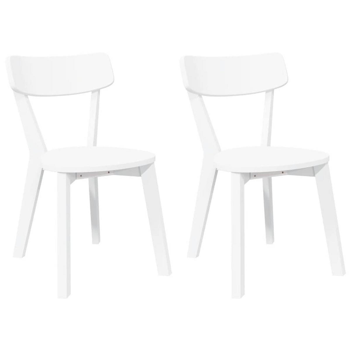 STUHL-SET 2 Stk Brenthain 47.5/79.5/53 cm - Weiß, Holz (47.5/79.5/53cm) - ZMH