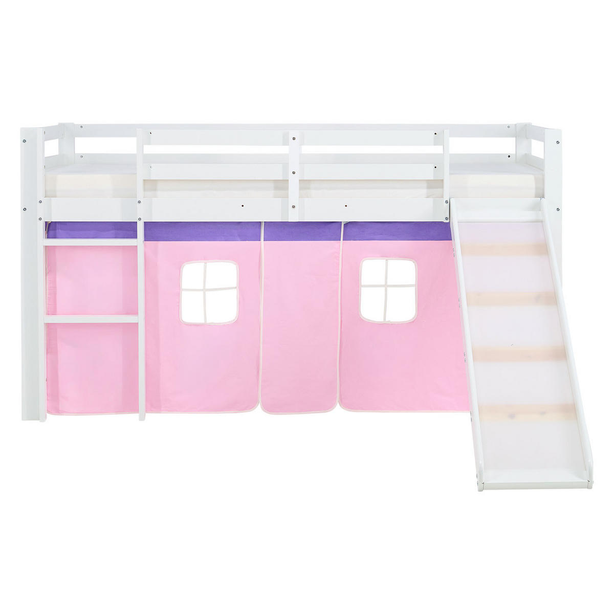 HOCHBETT 90/200 cm mit Lattenrost ROSA - Weiß/Rosa, Holz - Homestyle4u