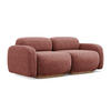 3-SITZER SOFA Chenille Stoff Pink - Pink/Hellrosa, Holz/Textil (190/73/95cm) - Makamii