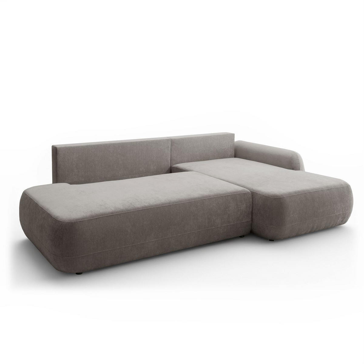 ECKSOFA GOYA mit Schlaffunktion und Bettkasten, Rechte, Perfect Harmony 85 - Hellgrau, Textil (302/184cm) - Lookway