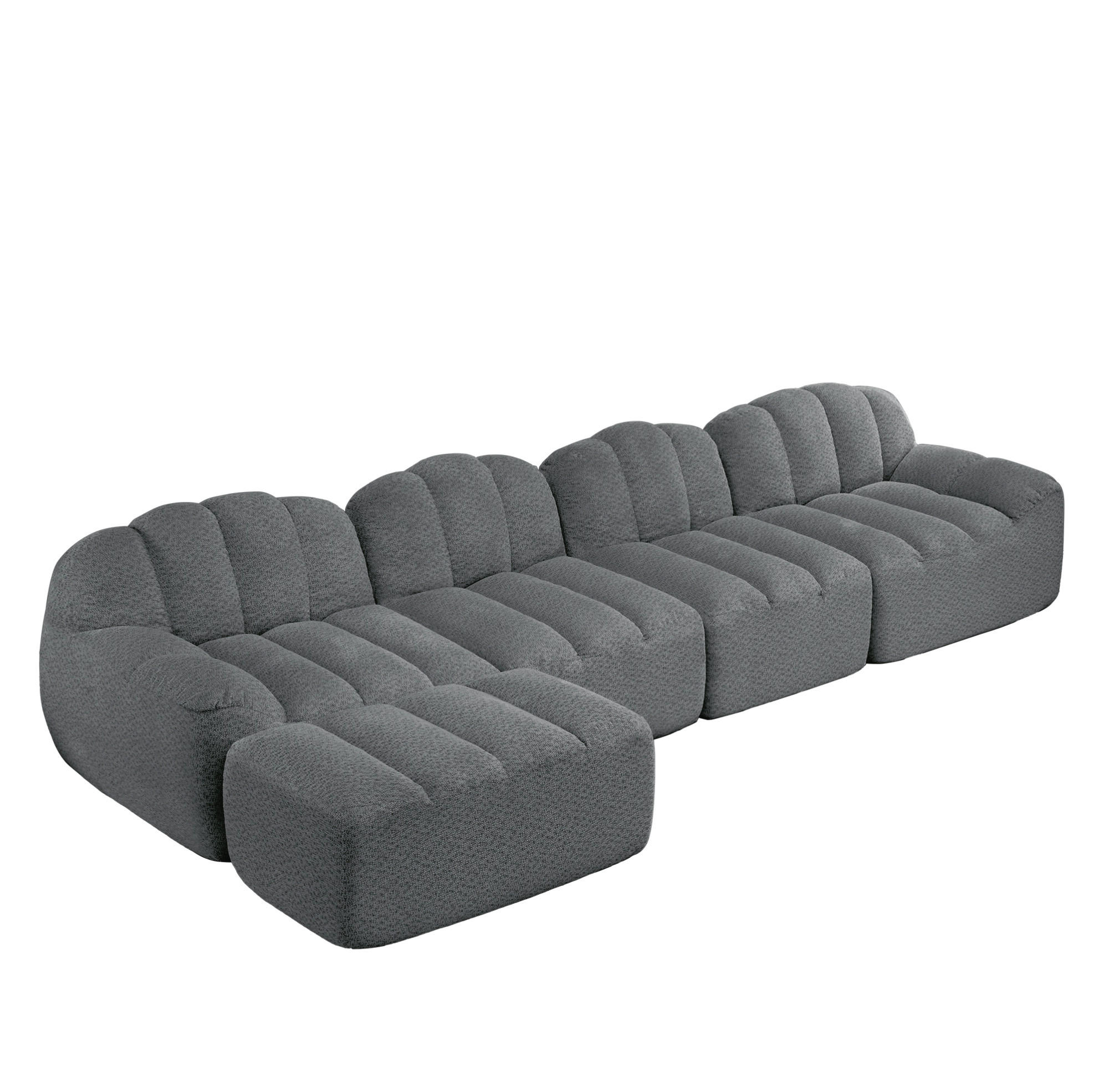 Meubliv Sofa Grau 366x165 cm