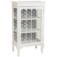 VITRINE aus Holz, weiß, 61x41x115cm - Weiß, Holz (65.5/114.5/40.5cm) - Wanderlust