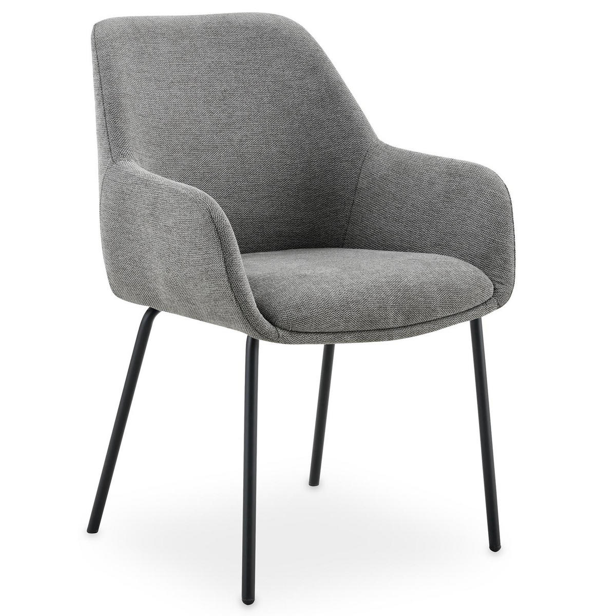 ESSZIMMERSTÜHLE TURSI 2er-Set grau - Grau, Textil (56/83/55cm) - IDIMEX