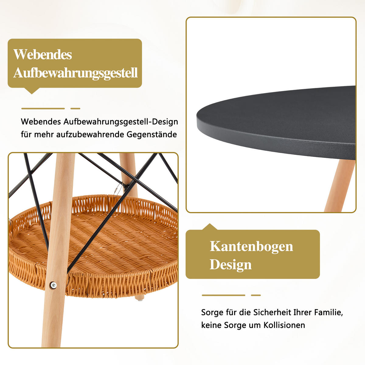 ESSTISCH Schwarz 80/80/71,5 cm - Schwarz, Holz (80/80/71.5cm) - PANGIVO