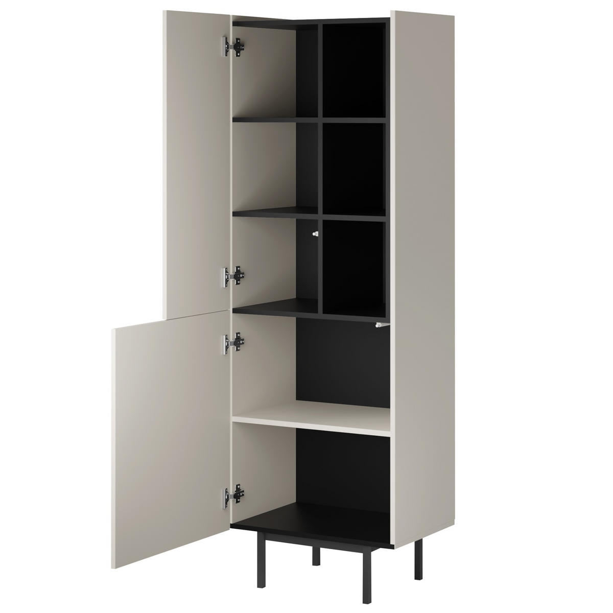 REGAL Noel 60 Kaschmir/Schwarz (Links) - Kaschmir/Schwarz, Holzwerkstoff/Metall (60/180/42cm) - mzm24