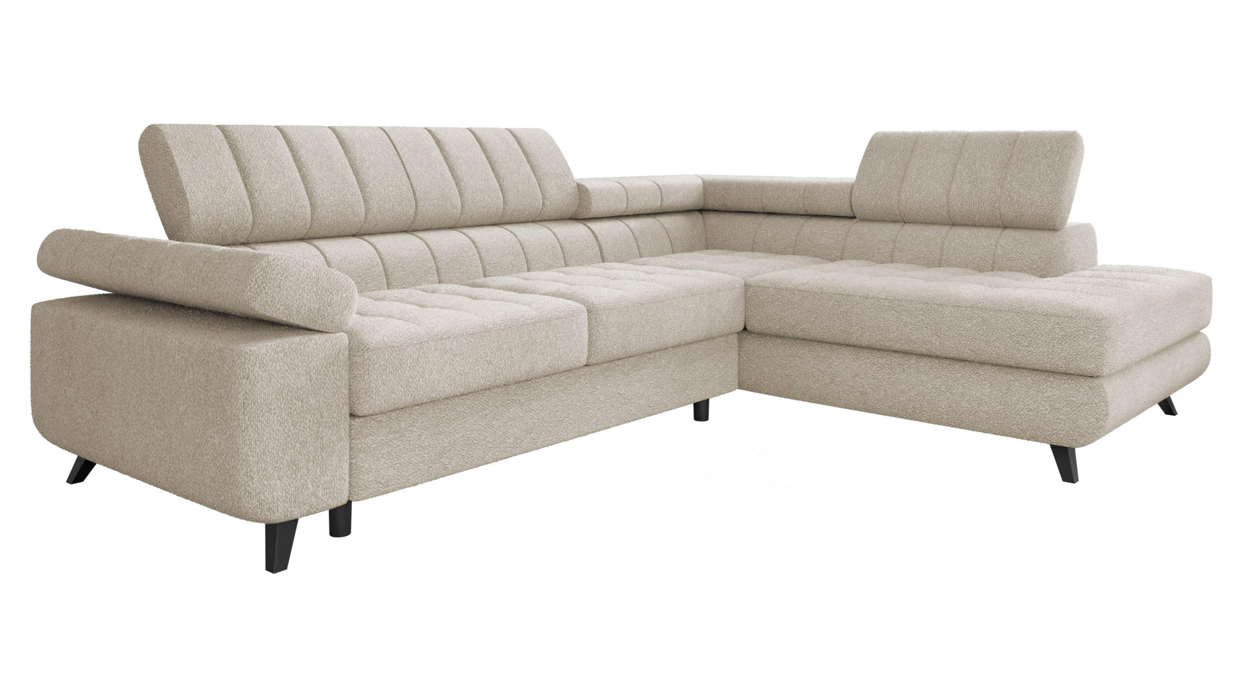 ECKSOFA Nord Premium, Seite: Rechts - Anthrazit/Cappuccino, Holz/Textil (264/203cm) - MIRJAN24