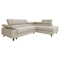 ECKSOFA Nord Premium, Seite: Rechts - Anthrazit/Cappuccino, Holz/Textil (264/203cm) - MIRJAN24