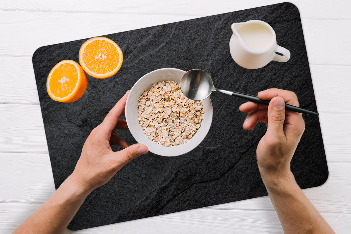 PLATZSETS 6er-Set Beton - Schwarz - Industriell 45x30 cm Tischset - Schwarz, Kunststoff (0.3/45/30cm) - MuchoWow