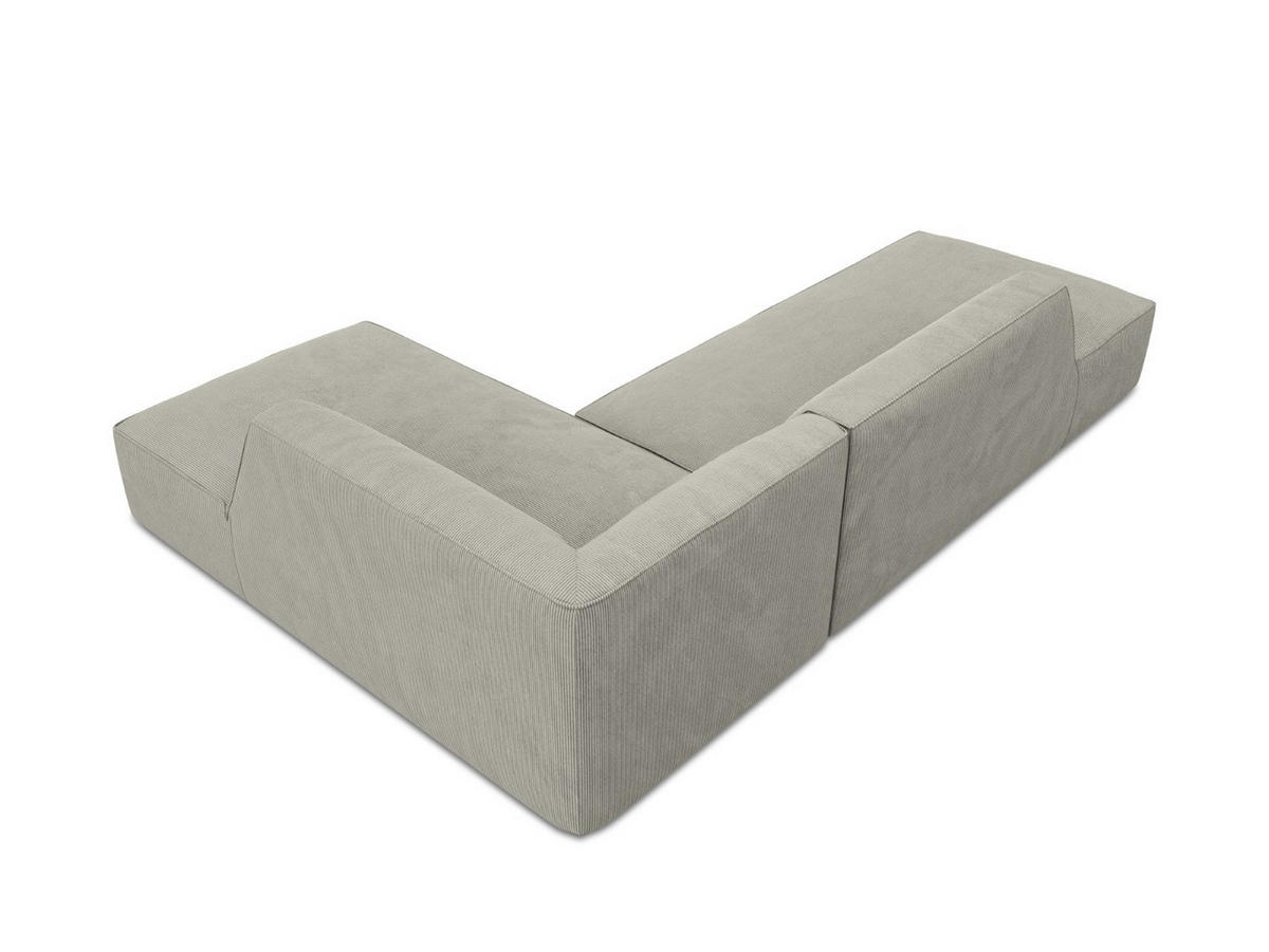 ECKSOFA rechts Ruby aus Cord hellgrau 4 Sitzplätze - Hellgrau, Textil (180/273cm) - Micadoni