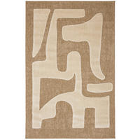 TEPPICH mit Juteoptik abstraktem weißem Palma 120x170 cm - Weiß, Textil (150/170cm) - Nazar Rugs