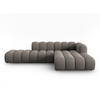 ECKSOFA modular rechts Lupine aus Chenille-Stoff grau 5 Sitzplätze - Grau, Textil (177/299cm) - Micadoni