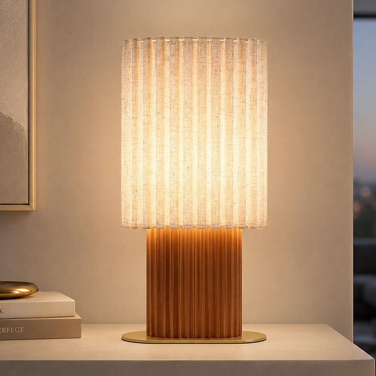 LED TISCHLEUCHTE JANNIE, Holz, Braun, E27, Schalter - Braun, Holz (23/12/45.3cm) - Globo Lighting
