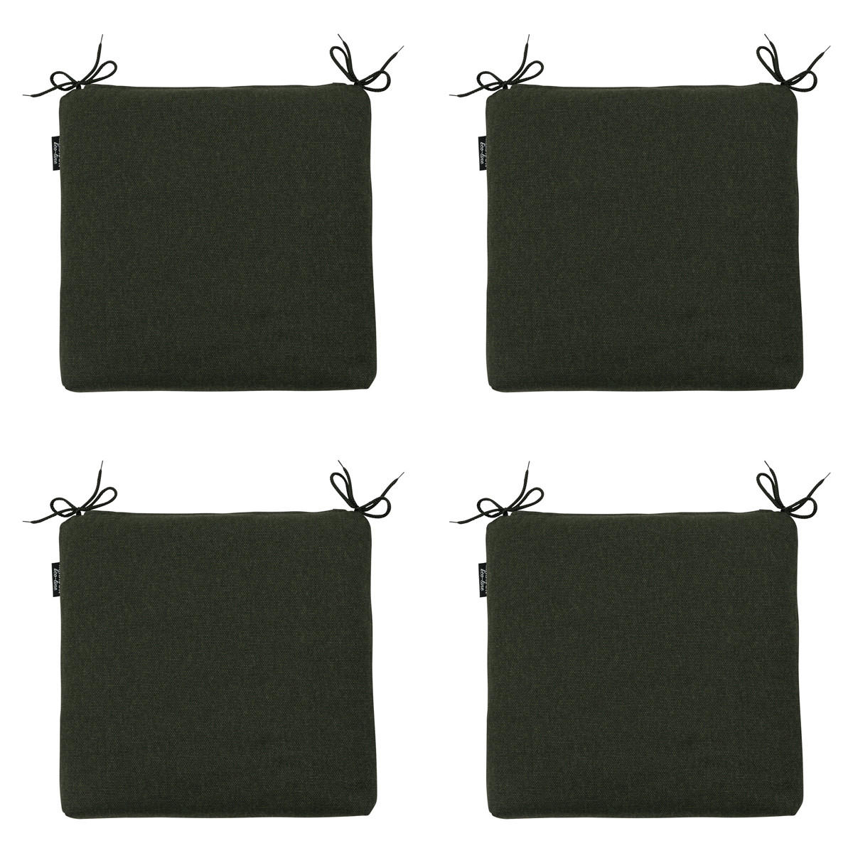 SITZKISSEN Canvas 40/40 cm 4er-Set - Grün, Textil (40/4/40cm) - Madison