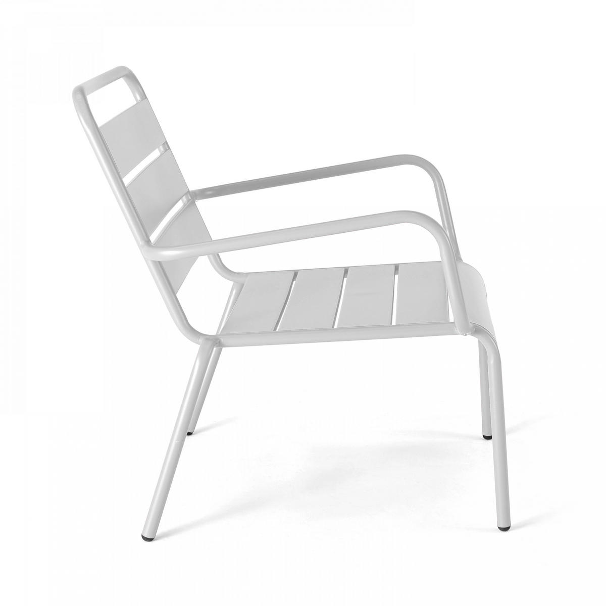 RELAXSESSEL, Weiß - Weiß, Metall (65/76/70cm) - Oviala