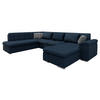 WOHNLANDSCHAFT Niko Bis Premium, Seite: Rechts - Dunkelblau/Grau, Holz/Textil (348/76/205cm) - MIRJAN24
