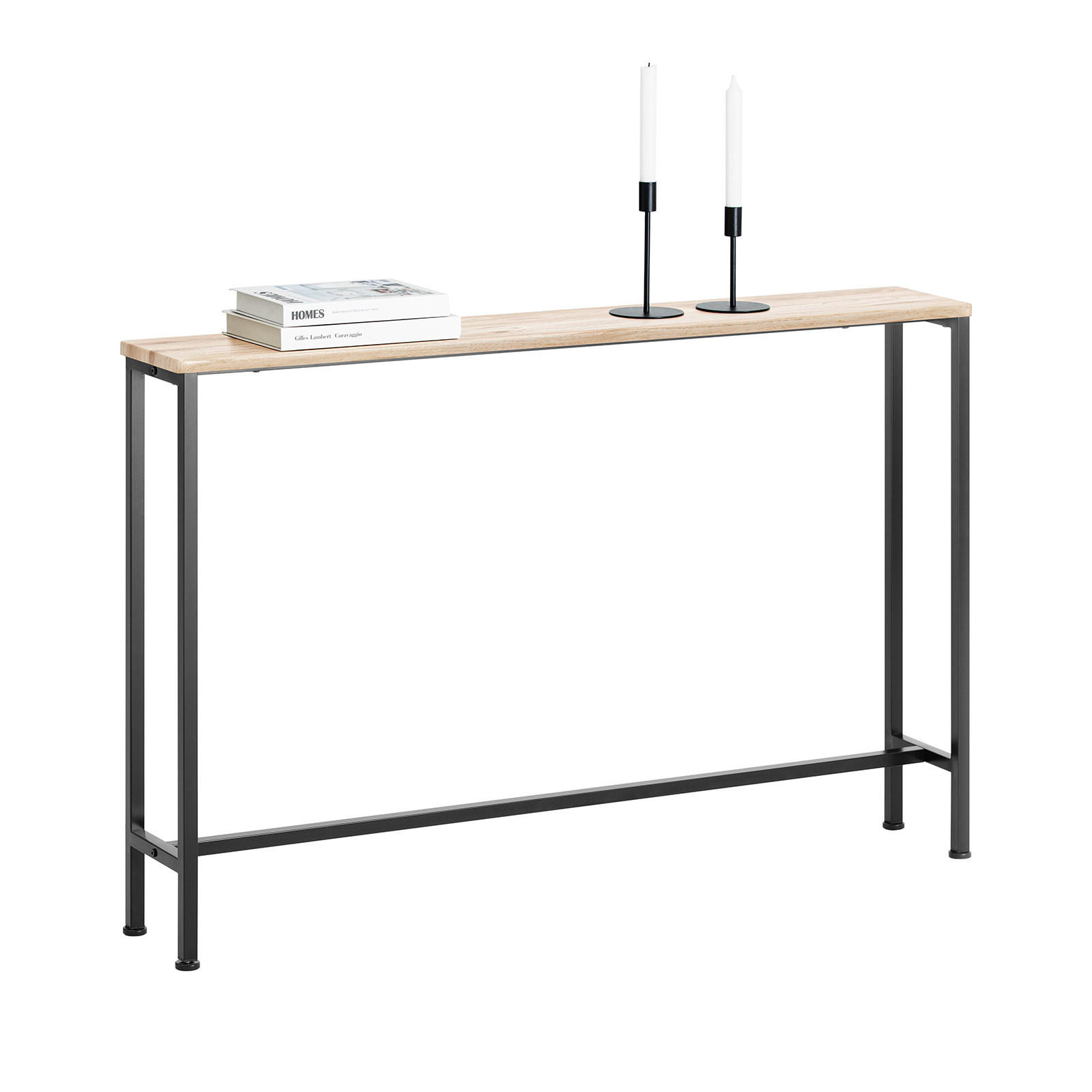 KONSOLENTISCH Holz - Naturfarben, Holz/Metall (20/120/80cm) - SoBuy