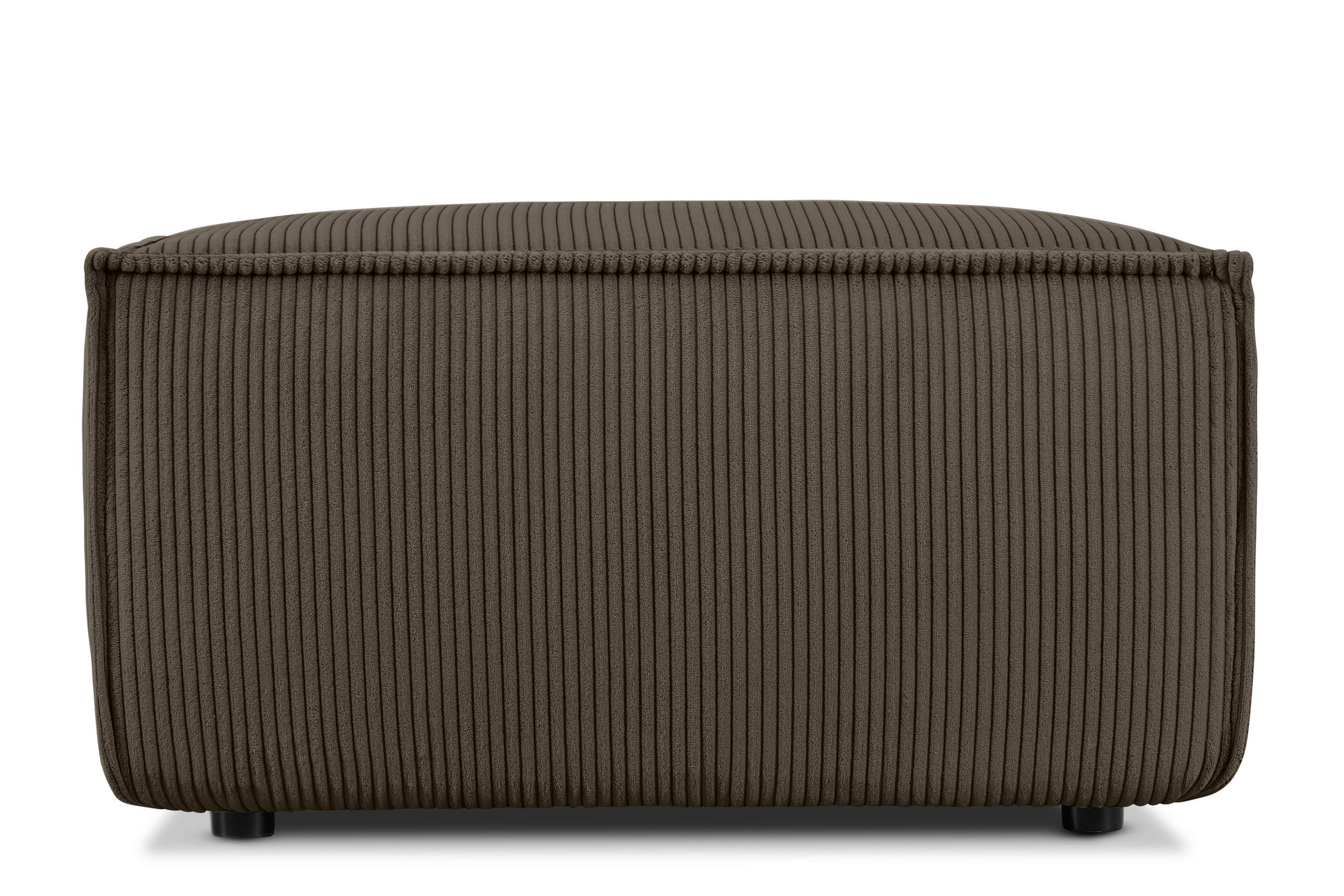 SITZPOUF NAPI gefederte Sitzfläche, braun - Schwarz/Braun, Textil (83/45/83cm) - KONSIMO®