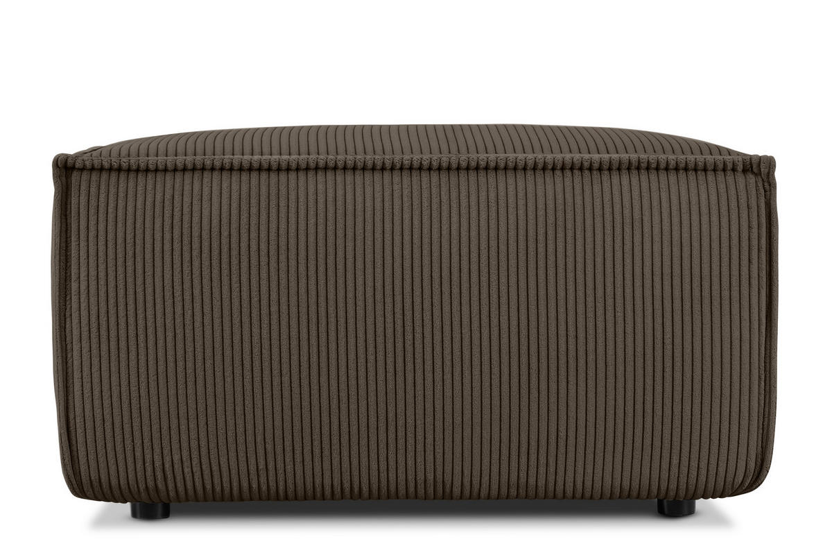 SITZPOUF NAPI gefederte Sitzfläche, braun - Schwarz/Braun, Textil (83/45/83cm) - KONSIMO®