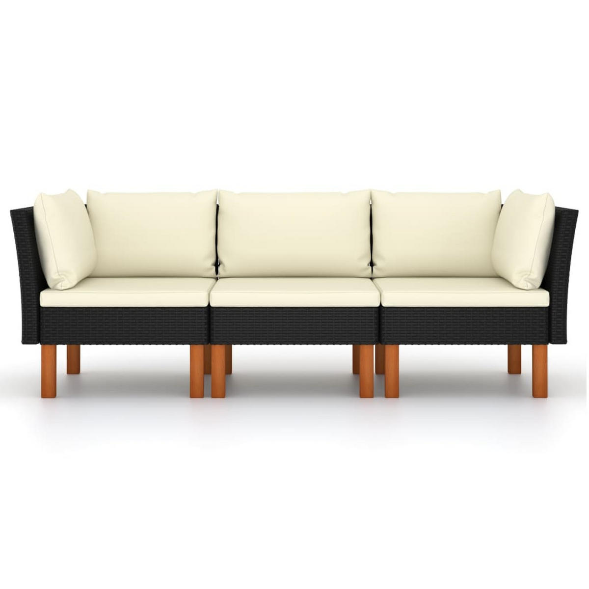 GARTENSET Yeaman 3-teilig - Schwarz, Metall - Nettlife