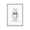 POSTER mit Rahmen Disney - Disney's Winnie the Pooh Standing Smile - Beige/Schwarz, Holz/Papier (50/70cm) - Poster&Frame