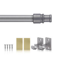 GARDINENSTANGE Silber chrom matt 125-225 cm - Silberfarben, Metall (125cm) - Bestlivings