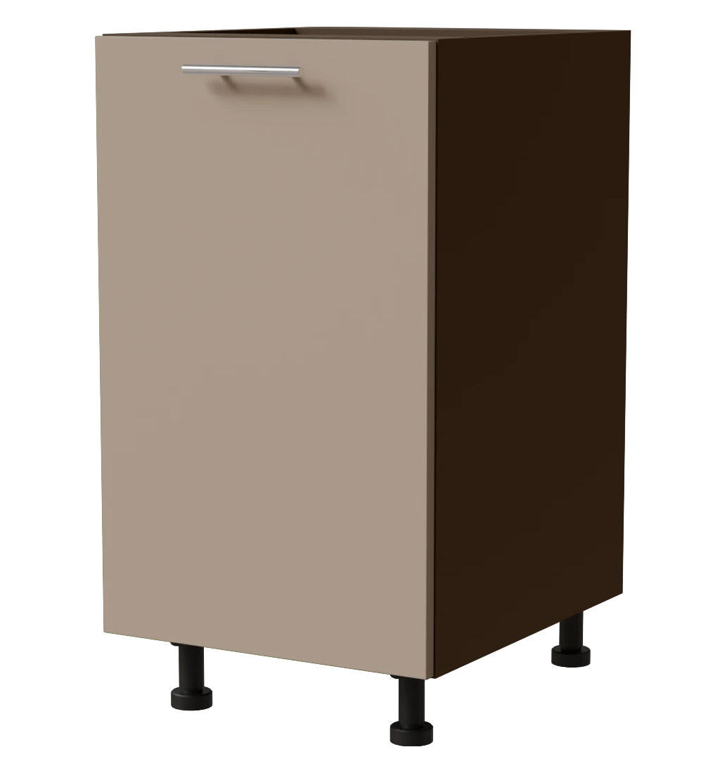 Feldmann-Wohnen Unterschrank Graubraun, Dunkelgrau 45x82x50 cm