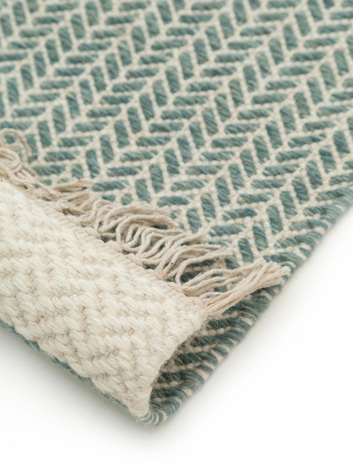 WOLLTEPPICH Kim Mint 160x230 cm - Mintgrün, Textil (160/1cm) - KUNSTLOFT