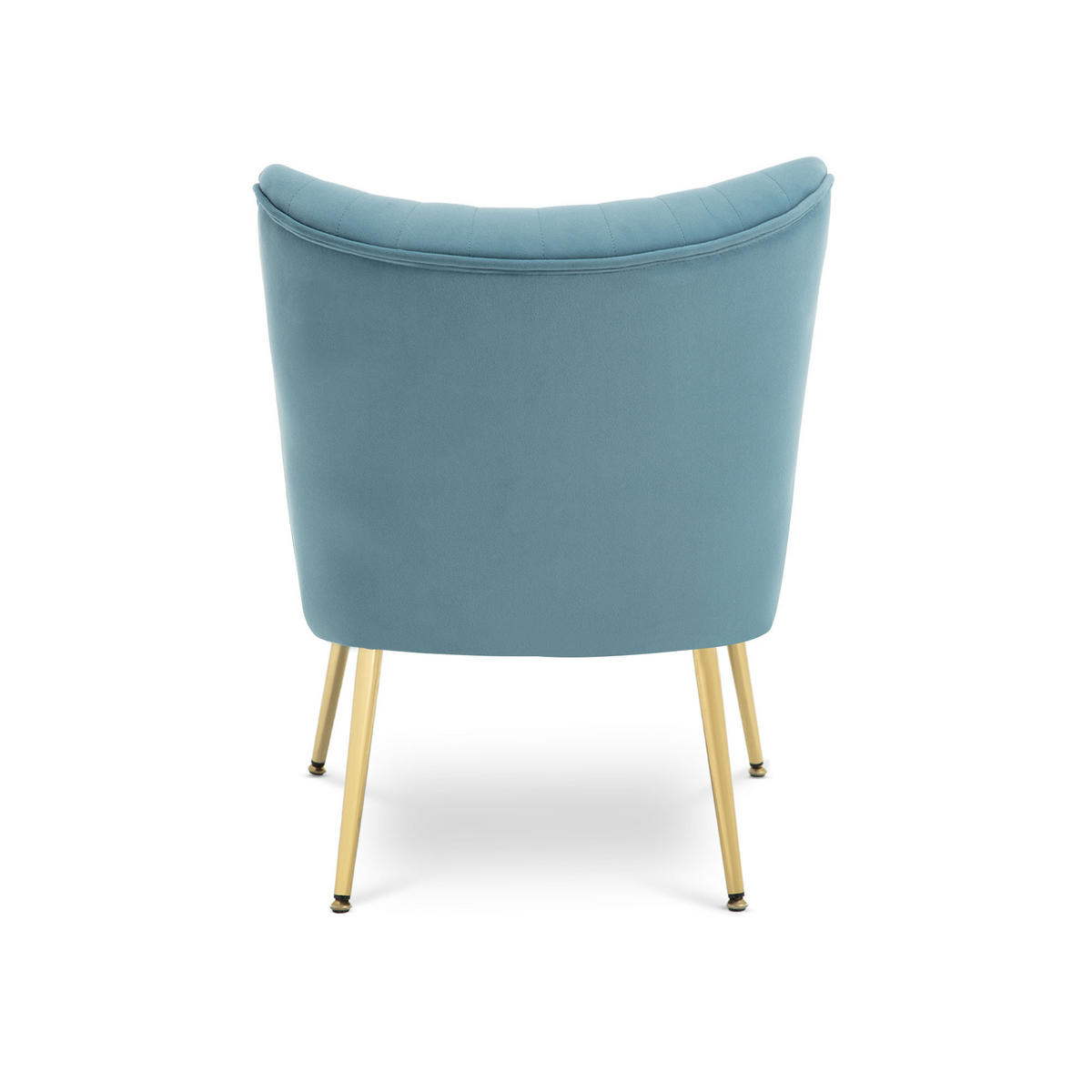 COCKTAILSESSEL 2er-Set Judith aus blaugrauem Samt - Goldfarben/Blaugrau, Holz/Textil (53.5/72/67.5cm) - Sicaan