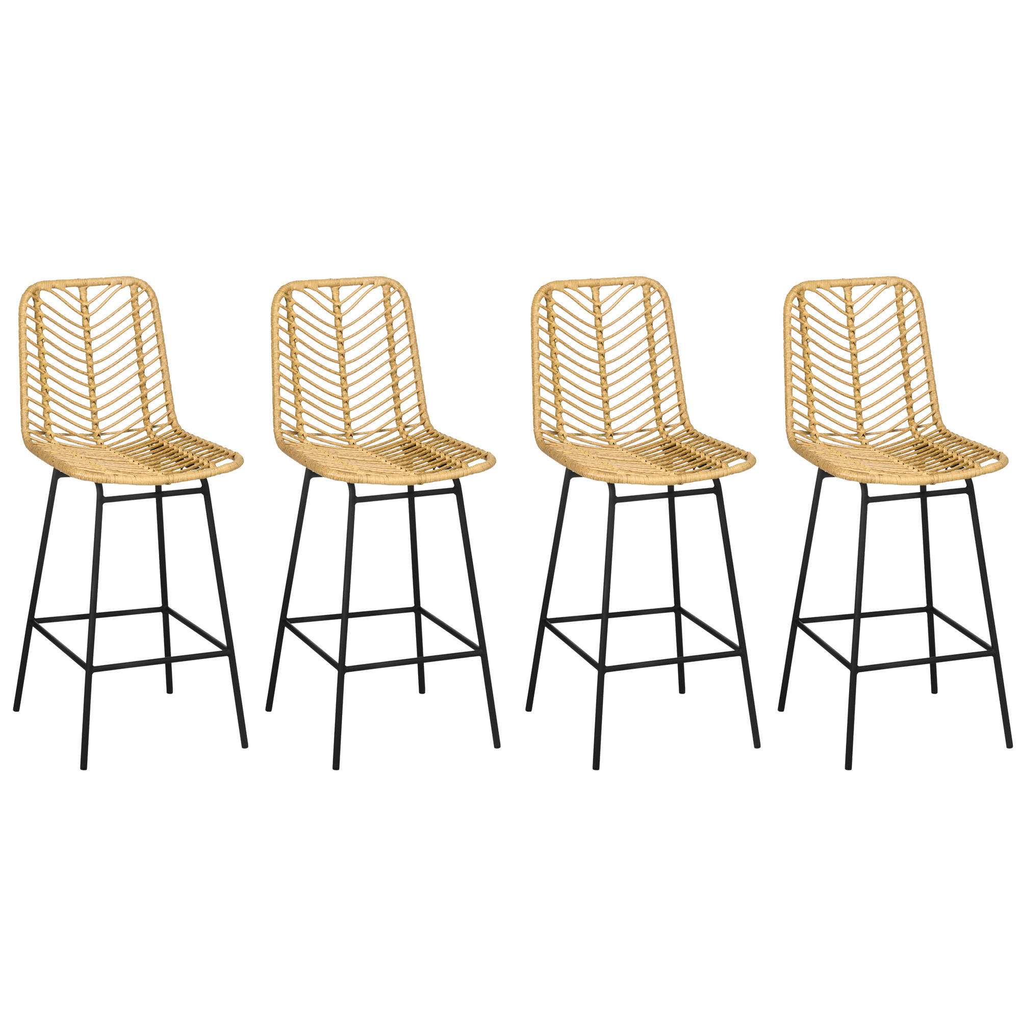 Homcom Barhocker Gelb 52x102x42.5 cm